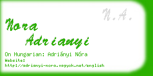 nora adrianyi business card